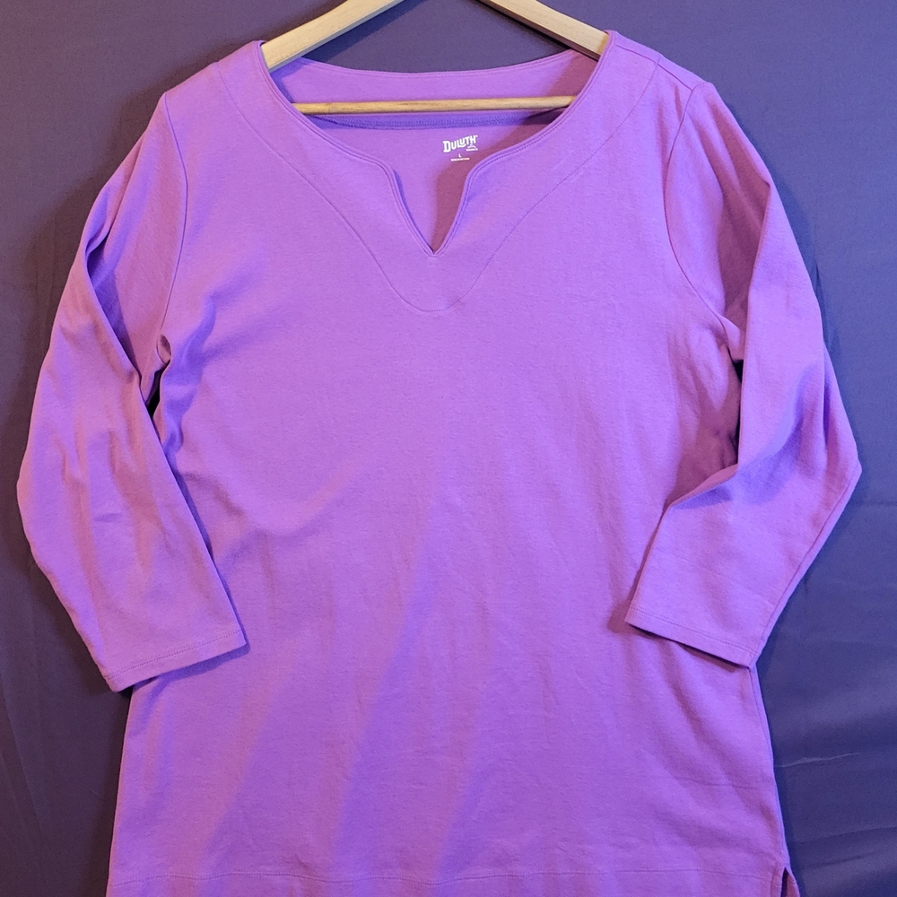 Duluth Trading Co Women's Purple Top. Size L